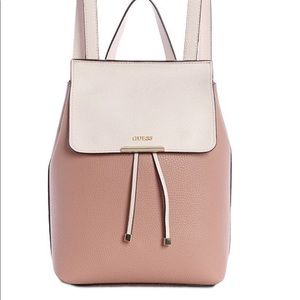 GUESS Varsity Pop Backpack in Latte/Stone NEW
